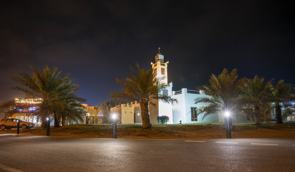 NOWATT Solar Bollard Lights lighting up a street
