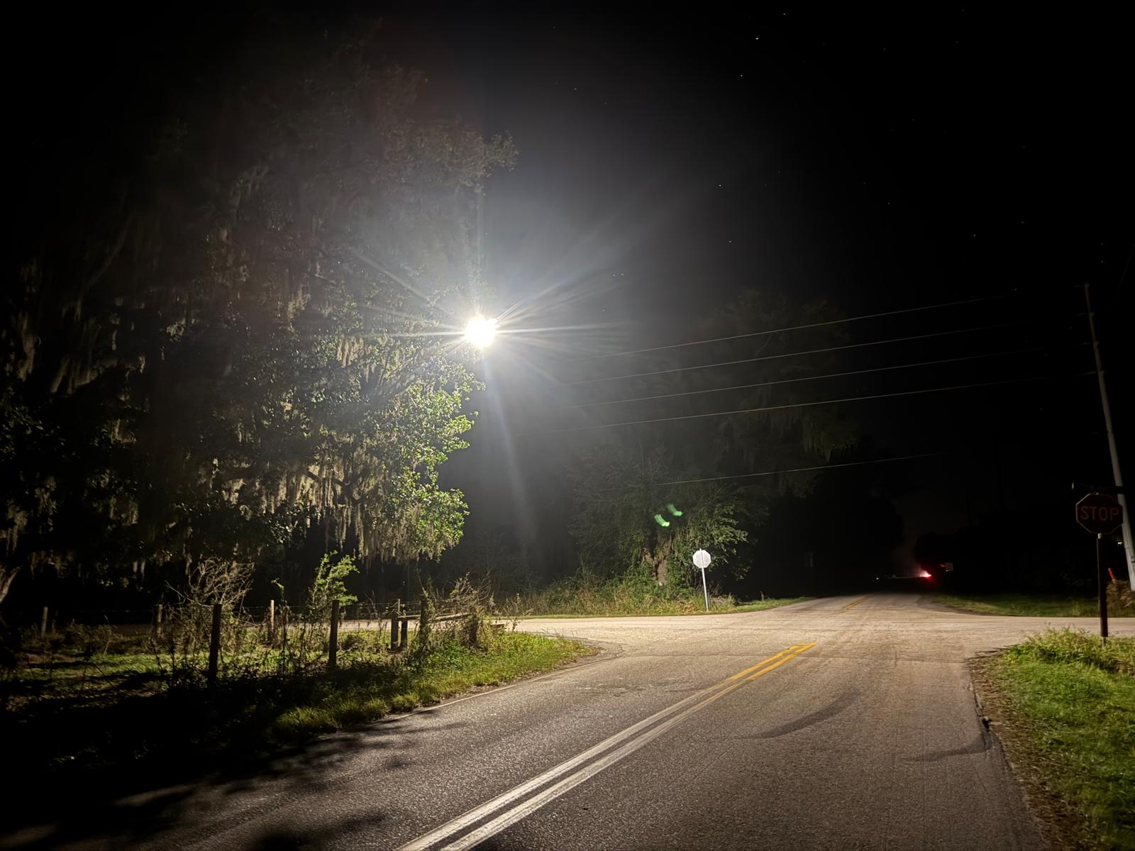 intersection at sr 64 and cr 663 lit by fonroche smartlight system