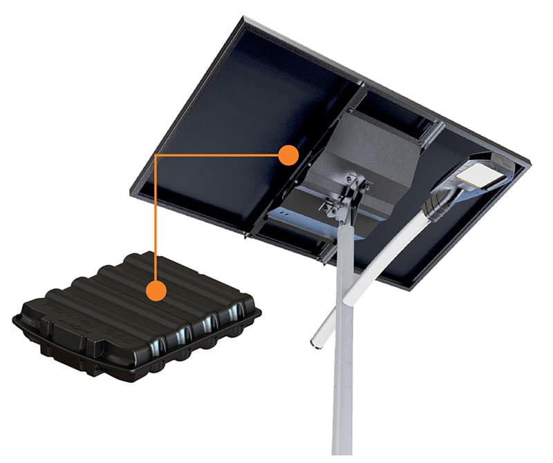 Durable, weather-resistant solar parking lot lights capable of withstanding extreme weather conditions.