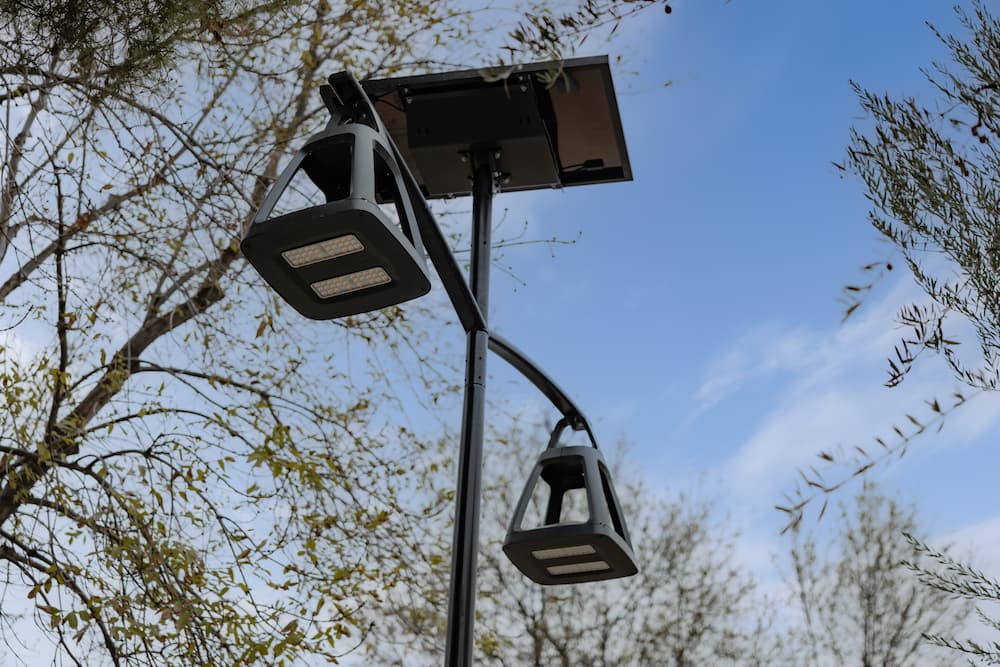 Essential model solar streetlight from Fonroche SmartLight product line