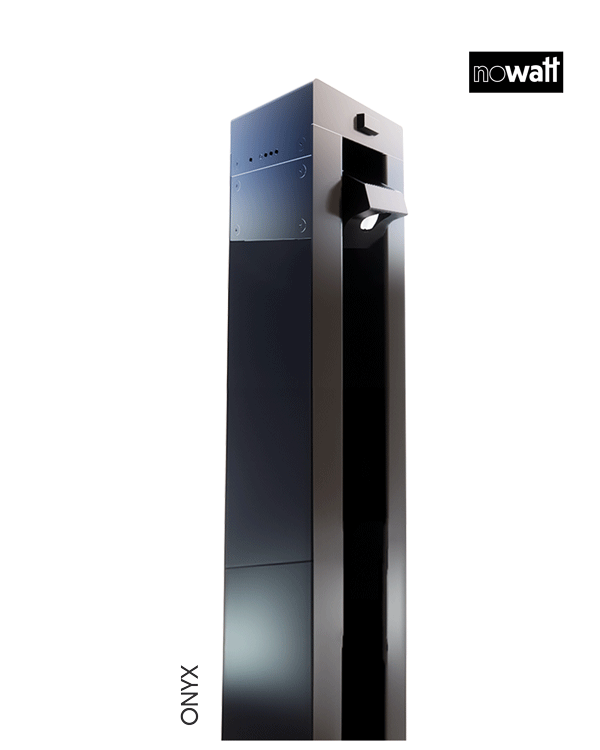 alluminum solar bollard by nowatt onyx