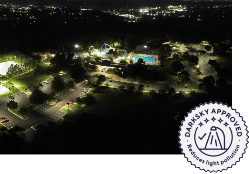 dark sky approved solar parking lot lighting